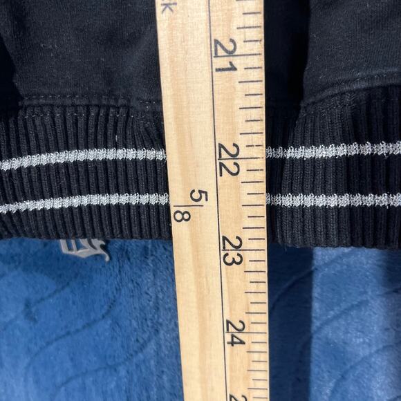 Vintage 2000s BCBG MaxAzria Black Full Zip Embroidered Hoodie Womans Size M - Picture 5 of 7